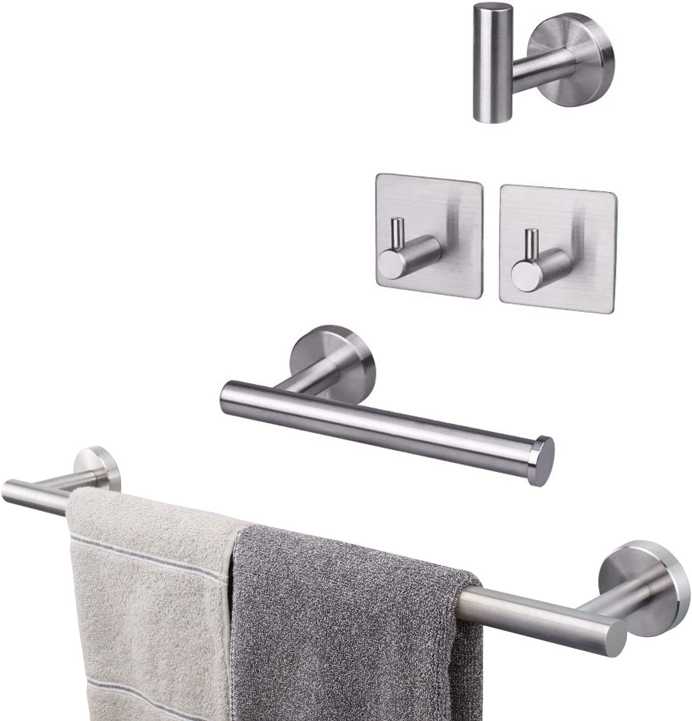 Bathroom Hardware Set Tocten 5 Pcs. Sus304 Stainless Steel-Towel Rack, 2... - $35.96