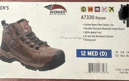 Avenger Ripsaw Carbon Toe Waterproof A7330 Mens Brown Leather Work Boots - $70.00 Avenger Ripsaw Carbon Toe Waterproof A7330 Mens Brown Leather Work Boots - $70.00