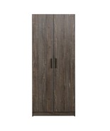 Mia Farmhouse Shoe Cabinet with 6 Shelves - Rustic Gray Solid Wood - $12,510.94 MXN