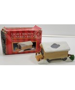 1991 Lemax Hand Painted Porcelain Christmas Village Light Brown Covered ... - £7.89 GBP