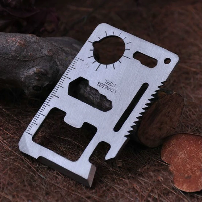 Outdoor Multifunction Credit Card Rescue EDC Tool Card Opener Keychain with - £7.62 GBP+