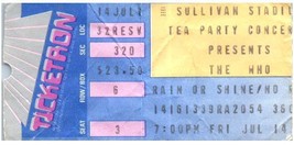 Vtg The Who Concert Ticket Stub July 14 1989 Foxboro Massachusetts - $55.30