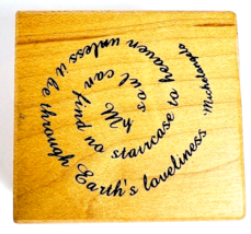 Vintage Great Impressions My Soul Can Find No Staircase Spiral Stamp D32 - £9.58 GBP