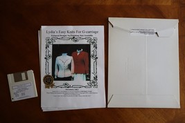 Lydia&#39; Easy Knits for G-Carriage Sweaters 1&amp;2 2 Patterns on 3.5&quot; Disk 94... - $352.64 MXN