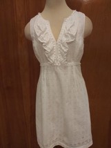 VINTAGE NINE WEST WHITE EYELET LACE Sleeveless SUMMER DRESS WOMEN&#39;S Size... - $14.82