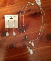 Liz Claiborne Macy’s Two Piece Double Strand Necklace &amp; Earrings - £8.75 GBP