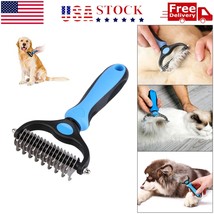 Pet Grooming Tool - 2 Sided Shedding Comb Brush Undercoat Rake For Cats & Dogs - £13.58 GBP