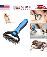 Pet Grooming Tool - 2 Sided Shedding Comb Brush Undercoat Rake For Cats ... - £13.42 GBP