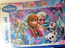 Clementoni Disney Frozen 2, 104 pc Supercolor Jigsaw Puzzle, Ages 6+, NEW-SEALED - $11.04