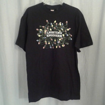 Christmas Lights M Lighting Engineer tee shirt Medium Black NEW 38/40 - $17.00
