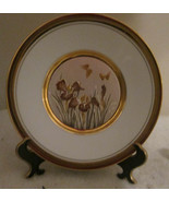 LAL Chokin Art Collection 24KT Gold Rim 6&quot; Plate With Two Butterflys Signed - $39.58 CAD