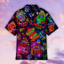 Neon Mexican Party Cinco De Mayo 3D Hawaiian Shirt Size S-5XL - £8.18 GBP+