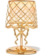 Bath &amp; Body Works Bow Pedestal Lamp 3 Wick Gold Coquette Candle Holder L... - $839.05 MXN