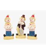 3 Vintage Ceramic Plaster Clowns 6&quot; Figurines Statues Circus Carnival Games - £11.82 GBP