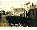 East Side Square Bowling Green Missouri Real Photo Postcard 1935 - £13.92 GBP