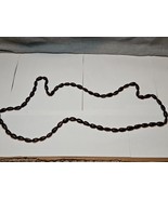 Long Brown Necklace Stone-Like Design, 49&#39;&#39; Length Vintage - $183.25 MXN