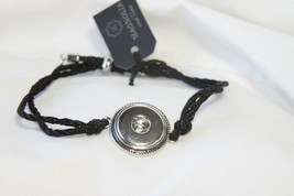 Magnolia &amp; Vine Original Bracelet (new) TRINITY CORD- BLACK - 6.&quot;-9.5&quot; (S2252) - £21.39 GBP