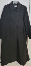 Womens 10 Calvin Klein Black Alpaca Wool Trench Coat Winter Jacket As-Is - $535.45 MXN