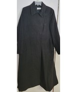 Womens 10 Calvin Klein Black Alpaca Wool Trench Coat Winter Jacket As-Is - $535.45 MXN