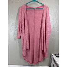 Lularoe Marled Pink Ribbed 3/4 Sleeve Open Front Stretch Cardigan Size S... - $408.81 MXN