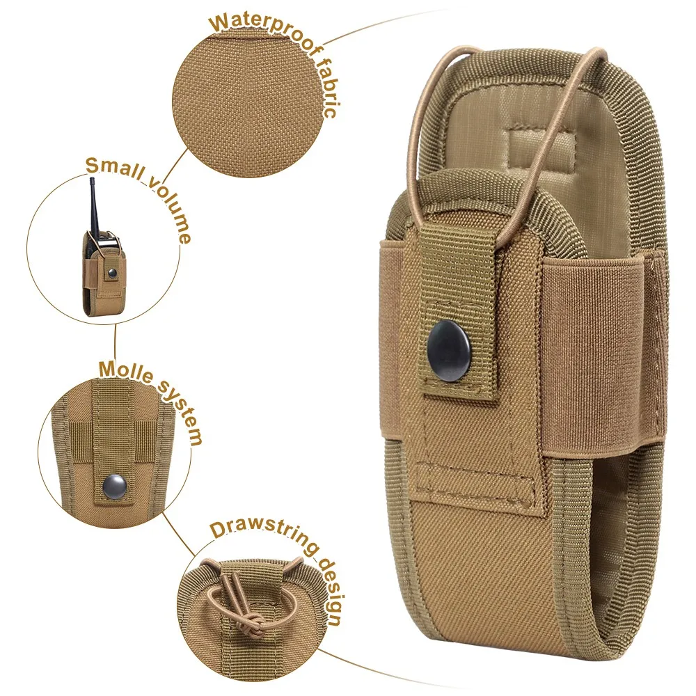 Sporting 1000D A Molle Radio Walkie Talkie Pouch Waist Bag Holder Pocket Portabl - £23.90 GBP