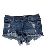 Abercrombie &amp; Fitch Womens Denim Booty Shorts 00 Distressed Raw Hem Stretch - €19,12 EUR