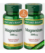 2x Nature&#39;s Bounty Magnesium 500 mg Tablets 100 ea Exp 3/2027 - $340.29 MXN