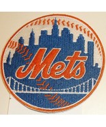 New York NY Mets Embroidered PATCH~3 1/2&quot; Round~Iron Sew On~MLB~Ships FR... - $6.80 CAD