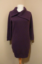 NWT Cynthia Rowley Purple Cashmere Fichu Neckline Tunic Sweater SZ S $198 - £102.08 GBP