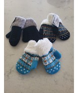 3 Pairs Arctic Paw Sherpa Lined Knit Mittens Winter Snow Play 2T-5T - $239.22 MXN