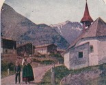 Vtg Stereoview 1925 A.C. Co - Tschamut Switzerland People We Meet - $7.97