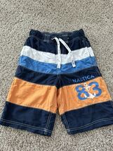 Nautica Swim Trunks Youth M Medium 10-12 Navy Color Block Bathing Suit P... - €12,84 EUR