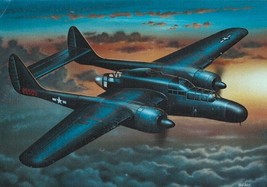 Framed 4&quot; X 6&quot; Print of a WWII Northrop P-61 &quot;Black Widow&quot;.  Hang or dis... - $12.82