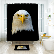 Eagle Pattern 01 Shower Curtain Bath Mat Bathroom Waterproof Decorative - £18.07 GBP+