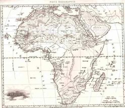 Africa Antique Map Neu Geographie Ersch-Gruber Engraving Original - £53.83 GBP