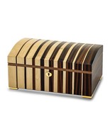 High Gloss Maple with Ebony Veneer Locking Wooden Jewelry Box - £268.57 GBP