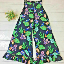 Nwt Zara Fab! Palazzo Frilled Tropical Print PANTS- Small - £62.14 GBP