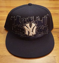 American Needle MLB NY NYY York Yankees Dark Navy Blue Graffiti Hat Cap 8 Club - £40.59 GBP