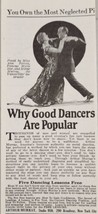 1924 Print Ad Why Good Dancers Are Popular Arthur Murray Broadway New York - £8.16 GBP