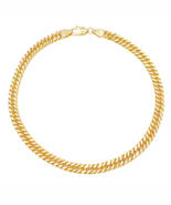 22ct Gold Curb Bracelet High Polished Lightweight 8.5 Inches 4.5mm Wide - $26,770.62 MXN