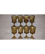Vintage Anchor Hocking Glass Set Of 8 Amber Honey Gold Fairfield  Wine G... - $1,693.32 MXN