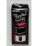 Scunci Ponytail Cuff Set - 2 Pieces (Black and Silver) - $6.92