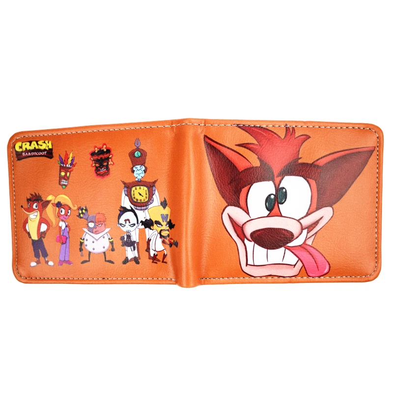 Anime Cartoon Wallet Hot Game Crash Bandicoot Purse with Coin Pocket for Young - £45.86 GBP