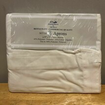 1888 Mills Restaurant Aprons Set Of 3 Cotton Poly Blend 30x33” Cream - $54.20 CAD