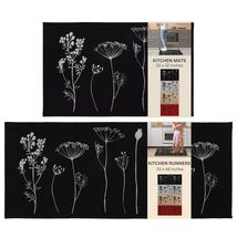 EVIDECO French Home Goods Wool Effect Wildflowers Kitchen Mat &amp; Runner Rug Comfo - $19.79+