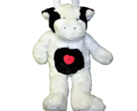 18&quot; COW TOYS R US PLUSH FILLED WITH LOVE STUFFED ANIMAL RED BUTTON HEART... - £17.97 GBP