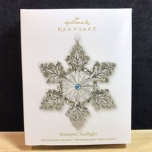 Hallmark Keepsake Snowflake Ornament 2012 Stamped Starlight Metal - £15.97 GBP