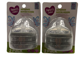 Parent&#39;s Choice Simplyst Bottle Nipple 6+Months Medium Flow Lot Of 2 - £9.48 GBP
