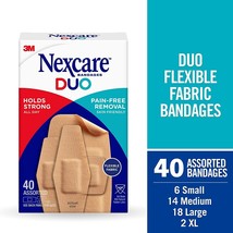 Nexcare DUO Bandages, 40 CT, Assorted Sizes 1 Pack - £7.28 GBP