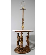 1960s Italian Marble Hollywood Regency Table Lamp Cherub Gold Gilt Brass... - $882.87 CAD